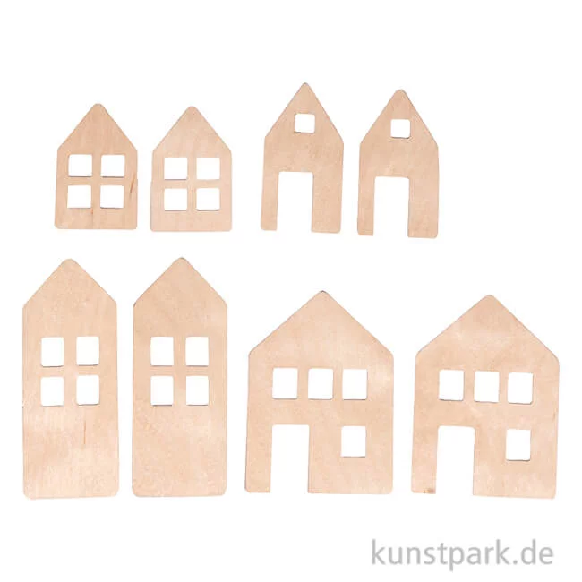 Artikelbild 1 des Artikels “Furnierholz Lichthäuser, Natur, 5,5-10 cm, Stärke 1 mm, 8 Stück “