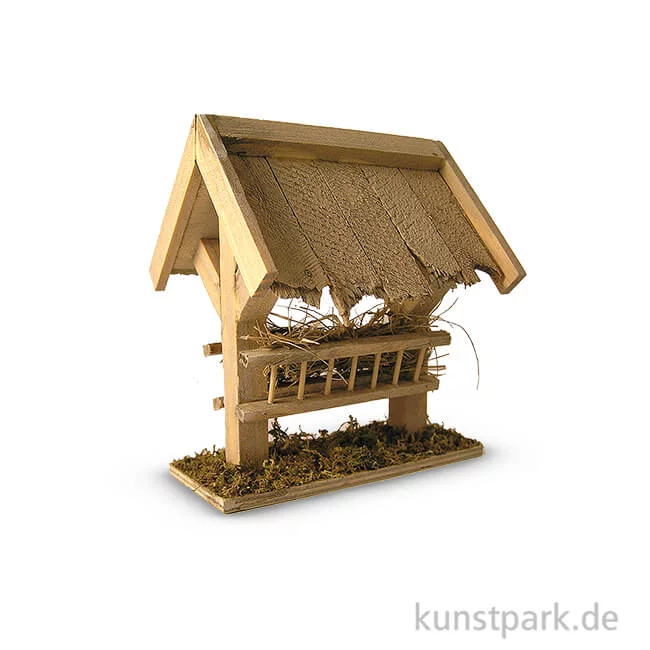 Artikelbild 1 des Artikels “Miniatur Futterkrippe mit Dach, 9 cm “