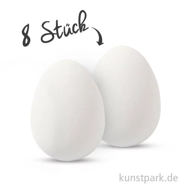 Artikelbild 1 des Artikels “Gänseei aus Kunststoff, 8 cm, 8 Stück - weiß “