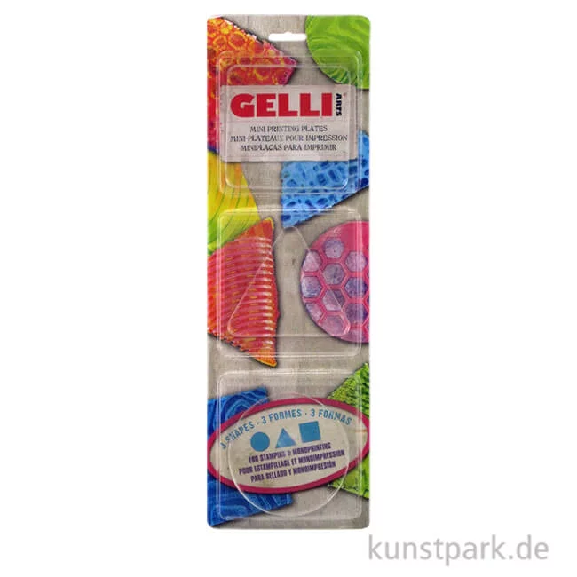 Artikelbild 1 des Artikels “Gelli Arts - Mini Gel Plate Set - Round, Square, Triangle “