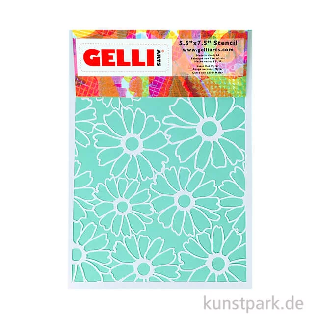 Artikelbild 1 des Artikels “Gelli Arts - Stencil, Flower, 12,7 x 17,8 cm “