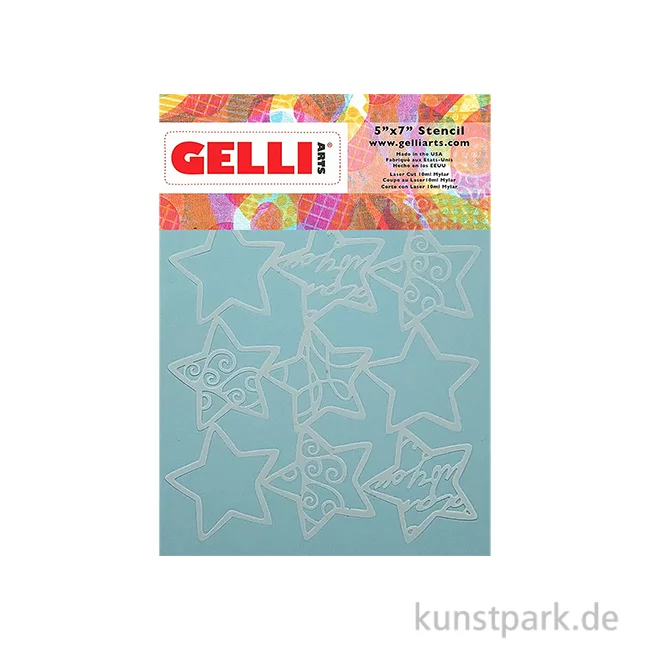 Artikelbild 1 des Artikels “Gelli Arts - Stencil, Holiday Stars, 12,7 x 17,8 cm “