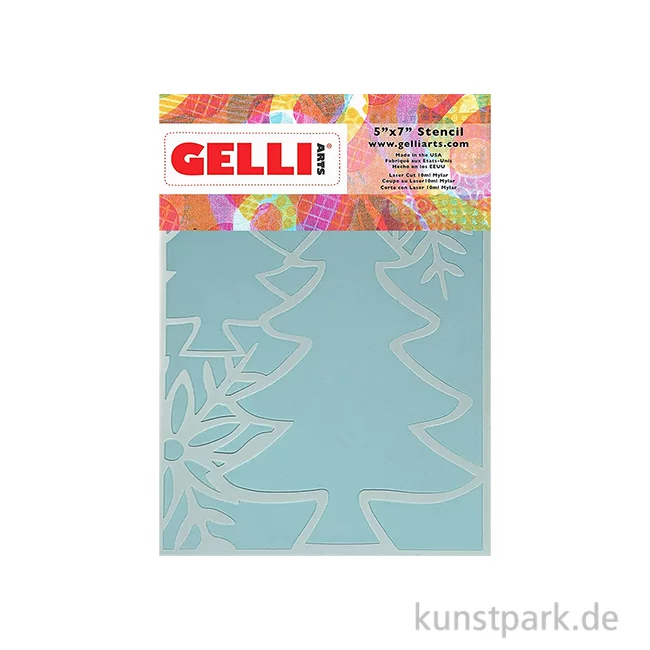 Artikelbild 1 des Artikels “Gelli Arts - Stencil, Holiday Trees, 12,7 x 17,8 cm “