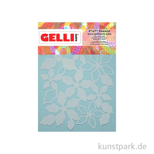 Artikelbild 1 des Artikels “Gelli Arts - Stencil, Poinsettia, 12,7 x 17,8 cm “