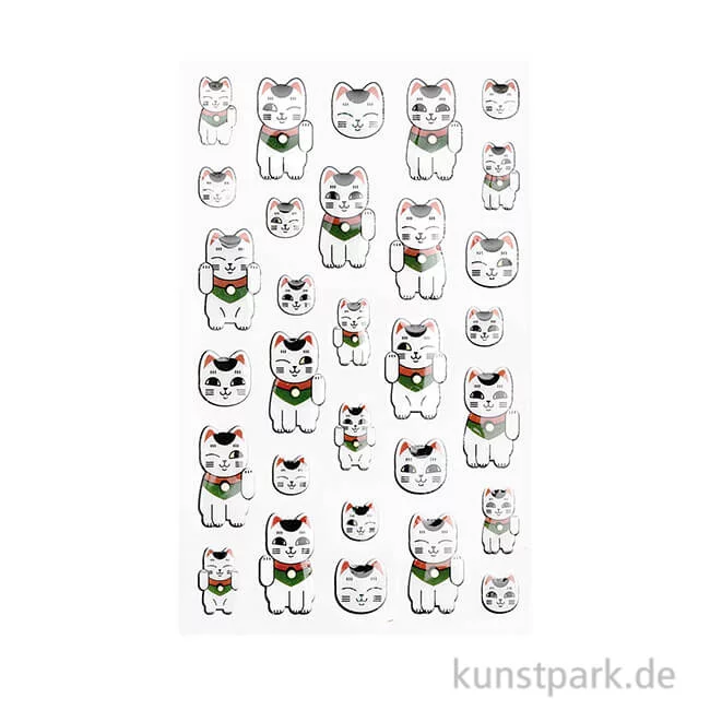 Artikelbild 1 des Artikels “Gelsticker - Jardin Japonais, Winkekatze “