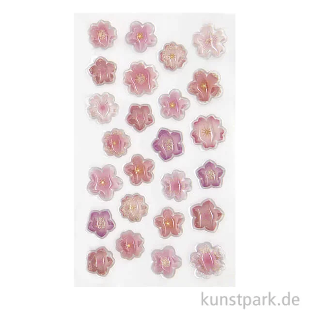 Artikelbild 1 des Artikels “Gelsticker - Kirschblüten, Glitter “