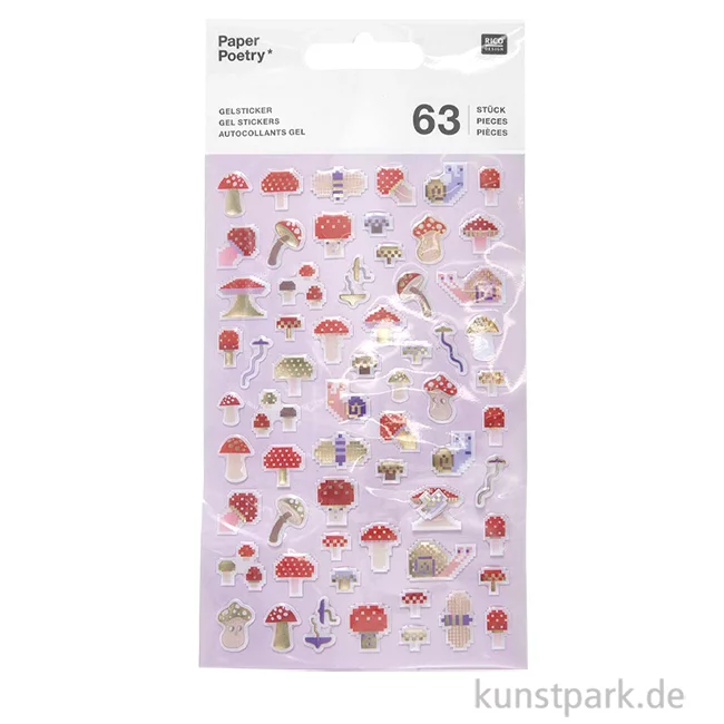 Artikelbild 1 des Artikels “Gelsticker - Shrooom, Pixel, 63 Aufkleber “