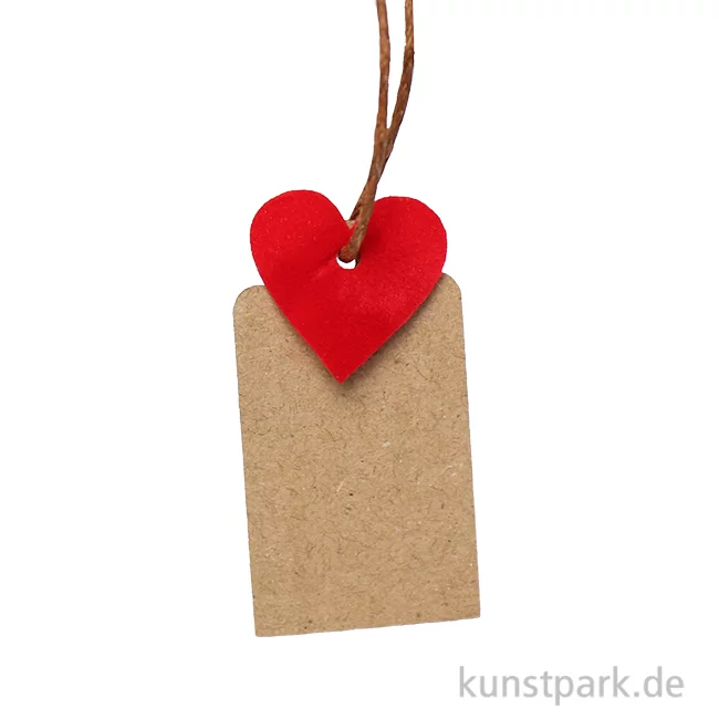 Artikelbild 1 des Artikels “Geschenkanhänger aus Karton mit Herz, Rot, 4,5 x 2,5 cm, 6 Stück “