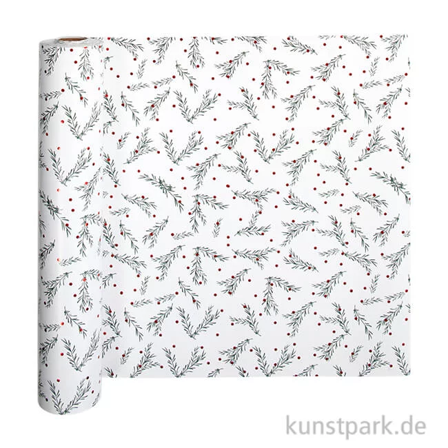 Artikelbild 1 des Artikels “Geschenkpapier - Tannenzweig mit Kugeln, 80 g, 57 cm x 75 m “