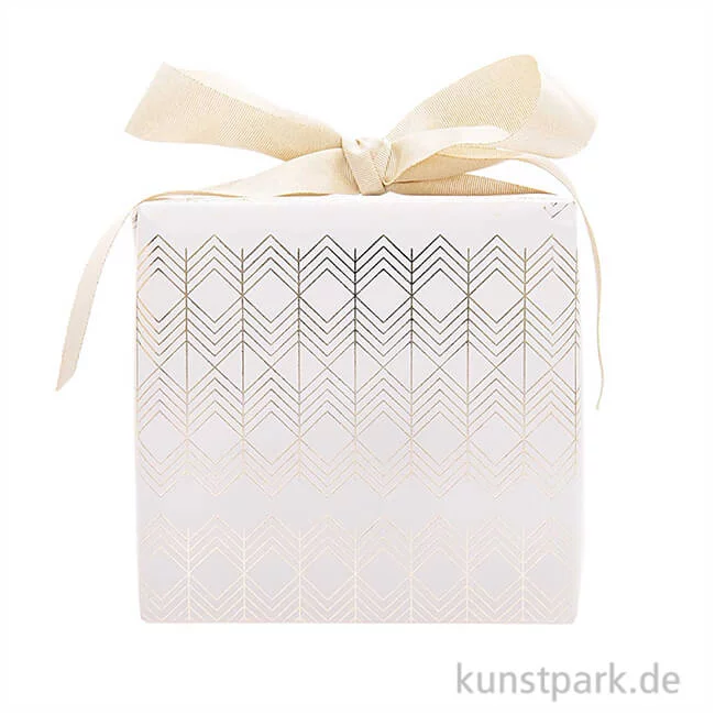 Artikelbild 1 des Artikels “Geschenkpapier - Weiß mit goldenen Zacken, 200 x 70 cm “