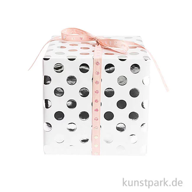Artikelbild 1 des Artikels “Geschenkpapier - Weiß mit Silber Punkte, 200 x 70 cm “