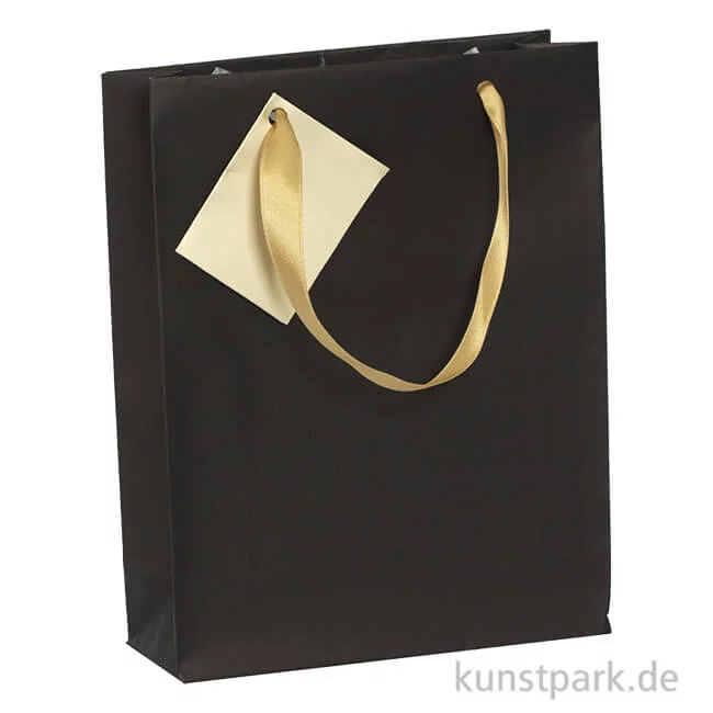 Artikelbild 1 des Artikels “Geschenktasche Premium Schwarz mit Anhänger, 17 x 6 x 22 cm “