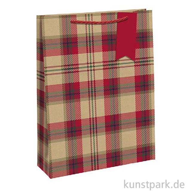 Artikelbild 1 des Artikels “Geschenktasche Tartan mit Geschenkanhänger, 21,5 x 10,2 x 25,3 cm “