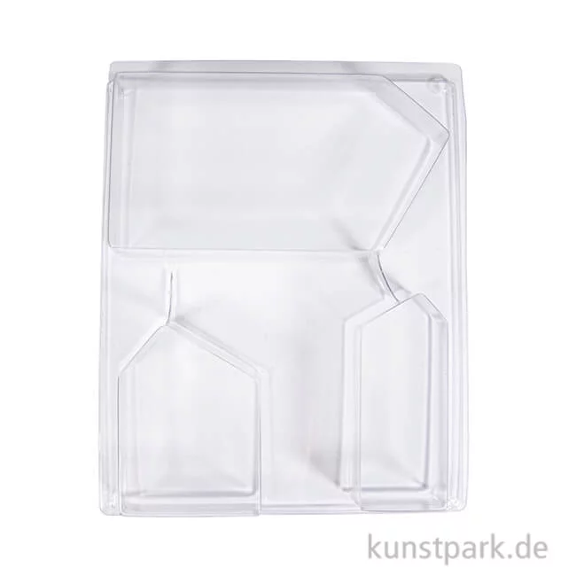 Artikelbild 1 des Artikels “Gießform - 3 Häuser mit Schrägdach, Tiefe 3 cm “