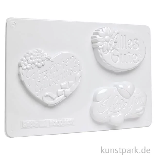 Artikelbild 1 des Artikels “Gießform - Glückwunsch + Alles Gute + Love “