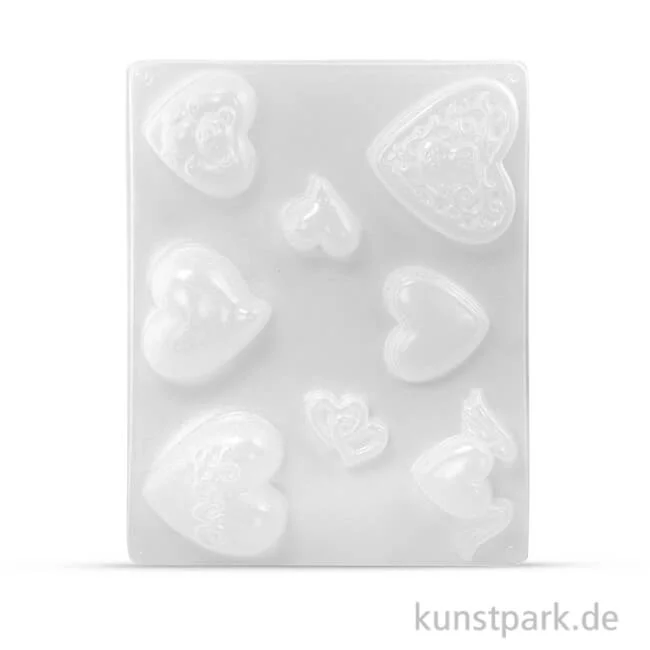 Artikelbild 1 des Artikels “Gießform - Herzen, 8 Motive, 3,5 - 7 cm “