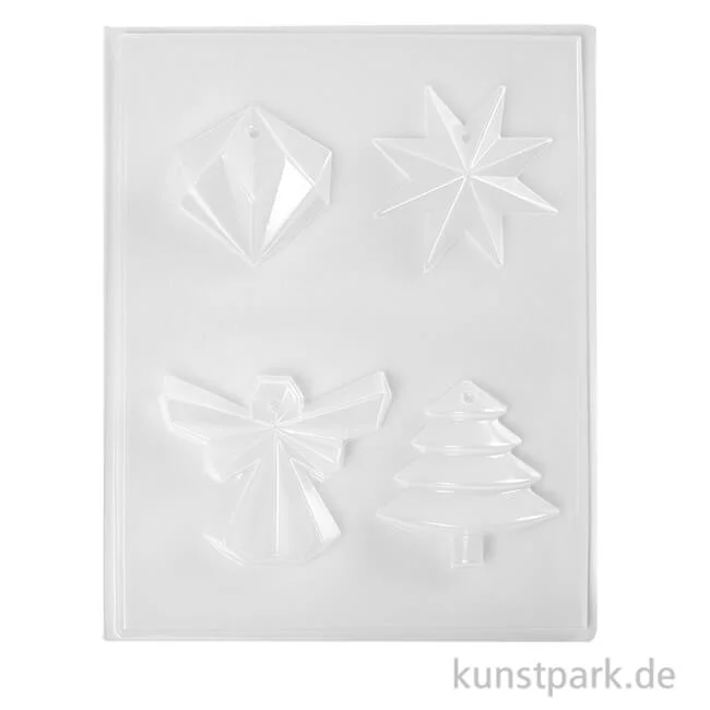 Artikelbild 1 des Artikels “Gießform - Weihnachtsdeko, 4 Anhänger, Motiv Größe 40-80 mm “