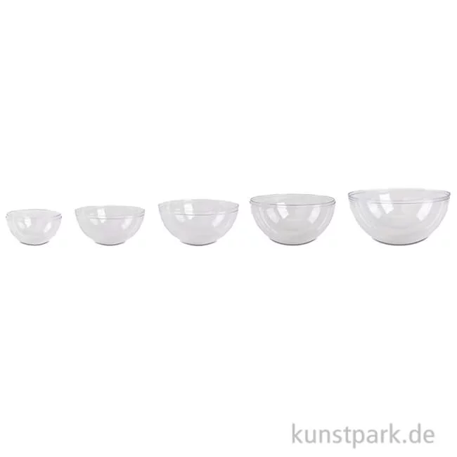 Artikelbild 1 des Artikels “Gießformen Set - Schalen L, 5 Halbkugeln, 6-14 cm Durchmesser “