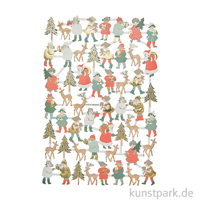 Artikelbild 1 des Artikels “Glanzbilder - Weihnachtskinder, 1 Bogen, 17 x 25 cm “