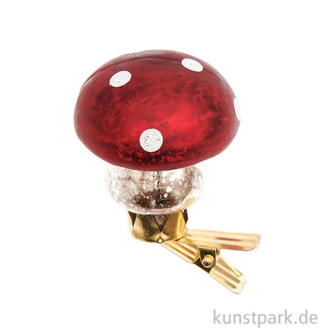 Artikelbild 1 des Artikels “Glas-Clip Fliegenpilz, Rund, Antik, 4 x 4 x 6 cm “
