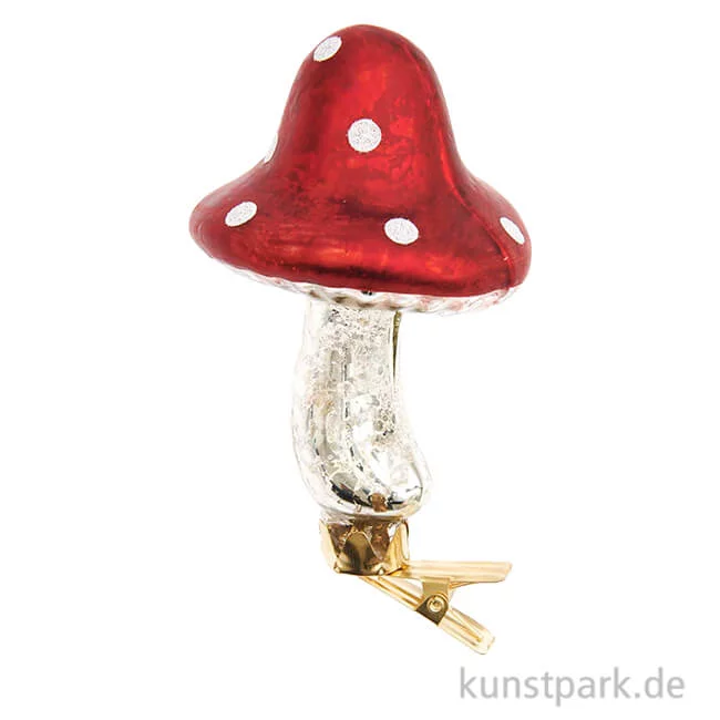 Artikelbild 1 des Artikels “Glas-Clip Fliegenpilz, Spitz, Antik, 5,7 x 5,7 x 10,5 cm “