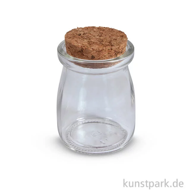 Artikelbild 1 des Artikels “Glas Gefäß mit Kork Deckel, Höhe 7cm, 100 ml “