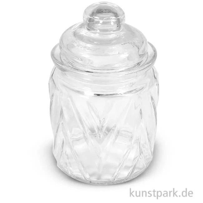 Artikelbild 1 des Artikels “Glas mit Glasdeckel Chevron, Höhe 12,5 cm, 280 ml “