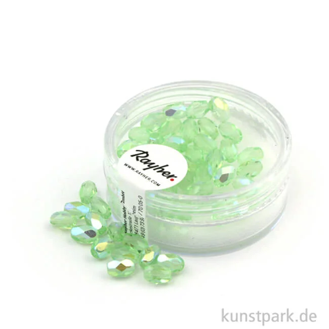 Artikelbild 1 des Artikels “Glas Schliffperle OLIVE irisierend - 6x4 mm - 50 Stück Dose | Jaspis“