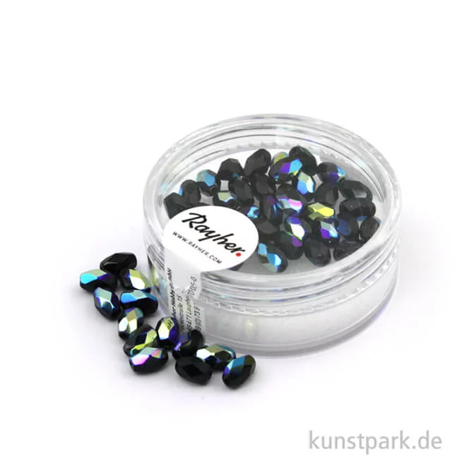 Artikelbild 1 des Artikels “Glas Schliffperle OLIVE irisierend - 6x4 mm - 50 Stück Dose | Onyx“