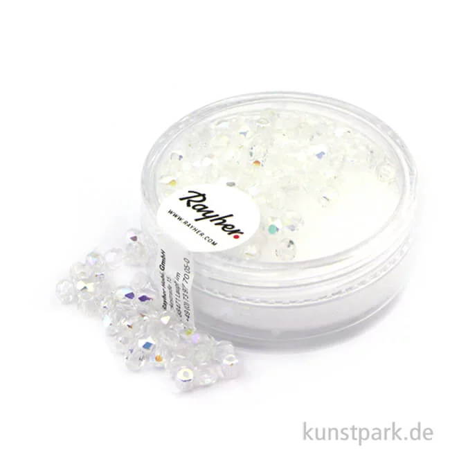 Artikelbild 1 des Artikels “Glas Schliffperlen irisierend - 3 mm - 100 Stück Dose | Bergkristall“