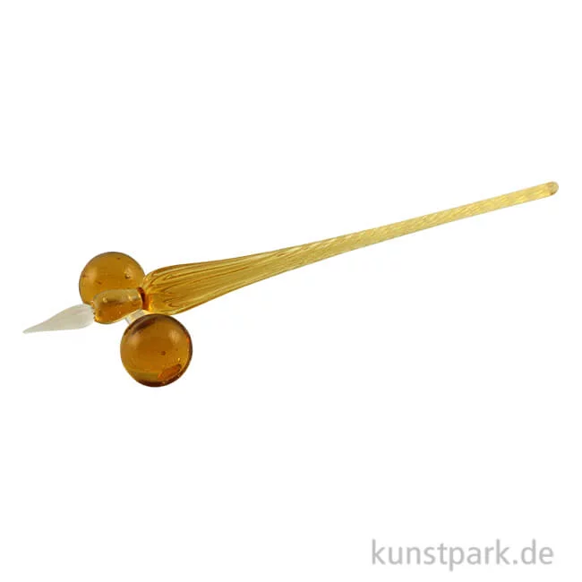 Artikelbild 1 des Artikels “Glasfeder 18 cm mit Ablage orange“