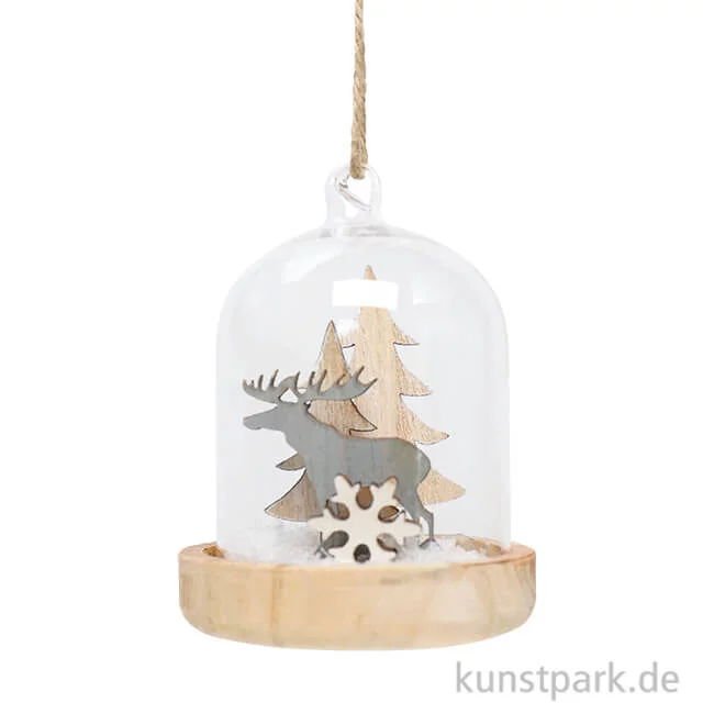 Artikelbild 1 des Artikels “Glasglocke zum Hängen - Elch, 8 x 6 cm “