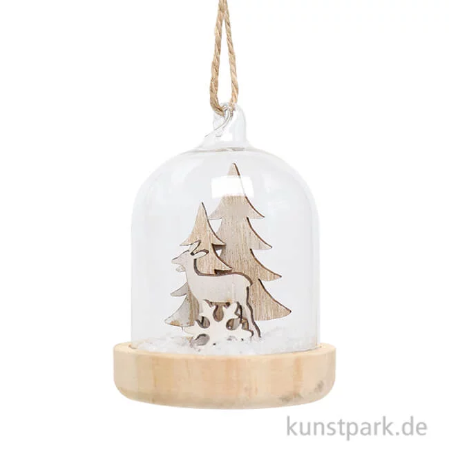 Artikelbild 1 des Artikels “Glasglocke zum Hängen - Reh, 8 x 6 cm “