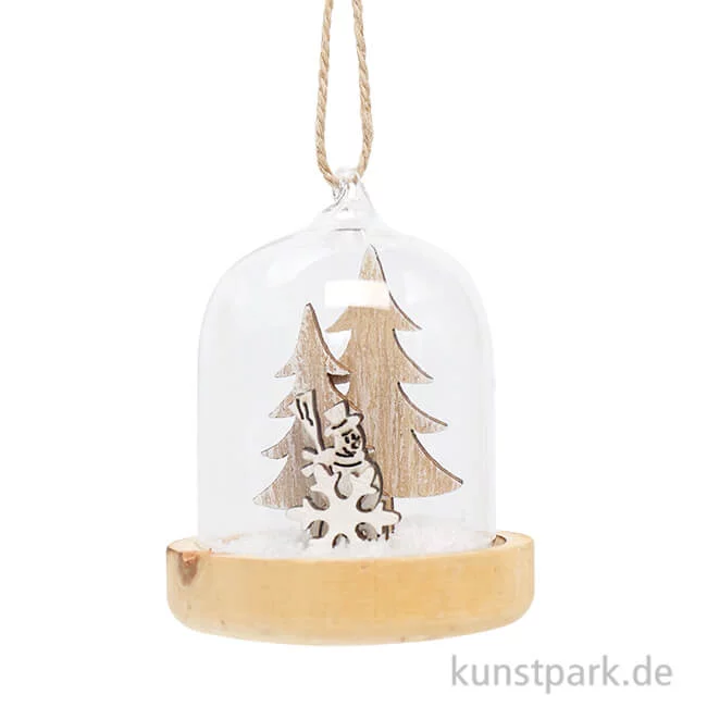 Artikelbild 1 des Artikels “Glasglocke zum Hängen - Schneemann, 8 x 6 cm “