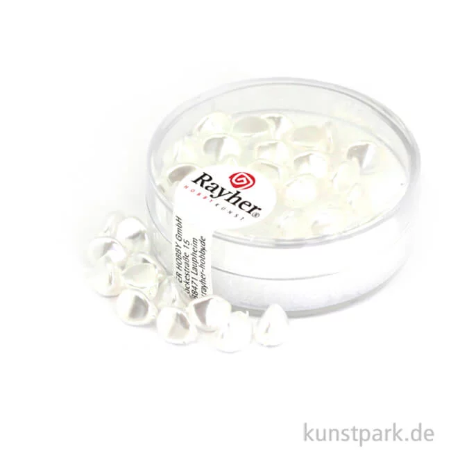 Artikelbild 1 des Artikels “Glasperlen-Dreikant - 7 mm - 32 Stück Dose | Schneeweiß“