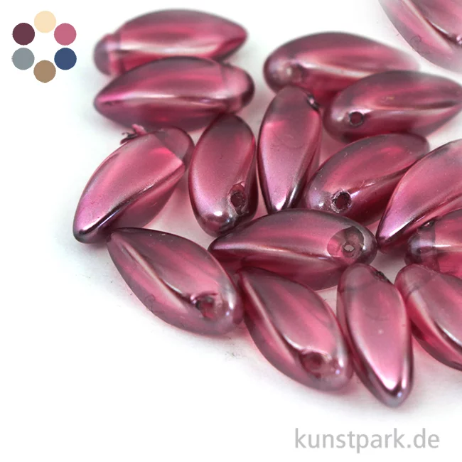 Artikelbild 1 des Artikels “Glasperlen-Tropfen - 6x12 mm - 15 Stück “