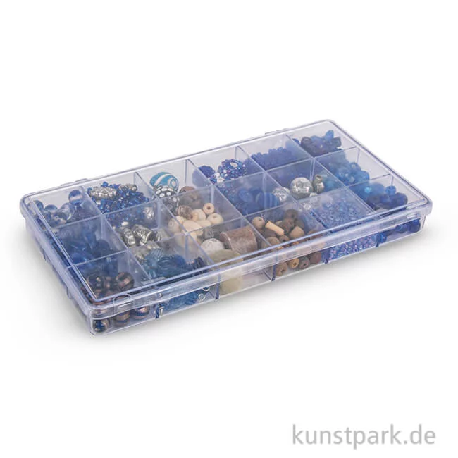 Artikelbild 1 des Artikels “Glasperlen-Mix in Kunststoffbox, 240 g - Aquamarin “