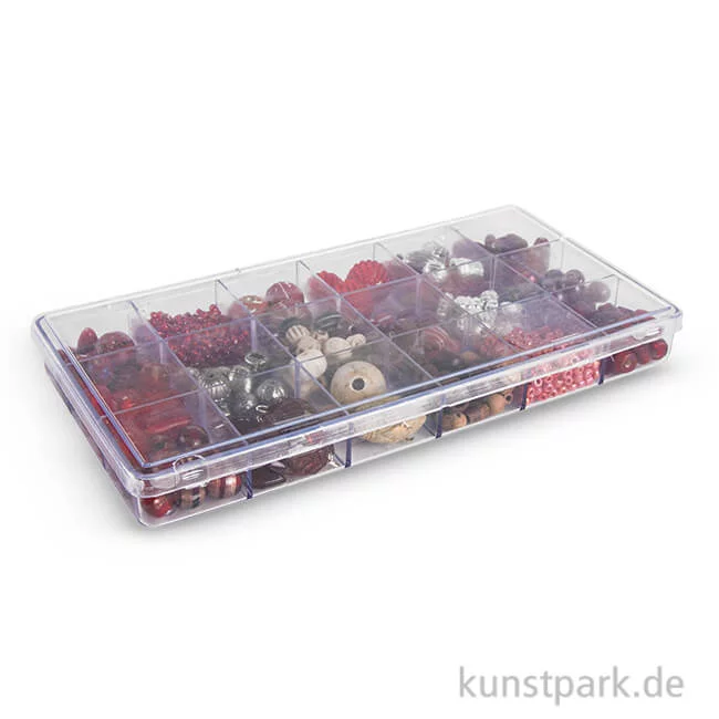 Artikelbild 1 des Artikels “Glasperlen-Mix in Kunststoffbox, 240 g - Rubin “