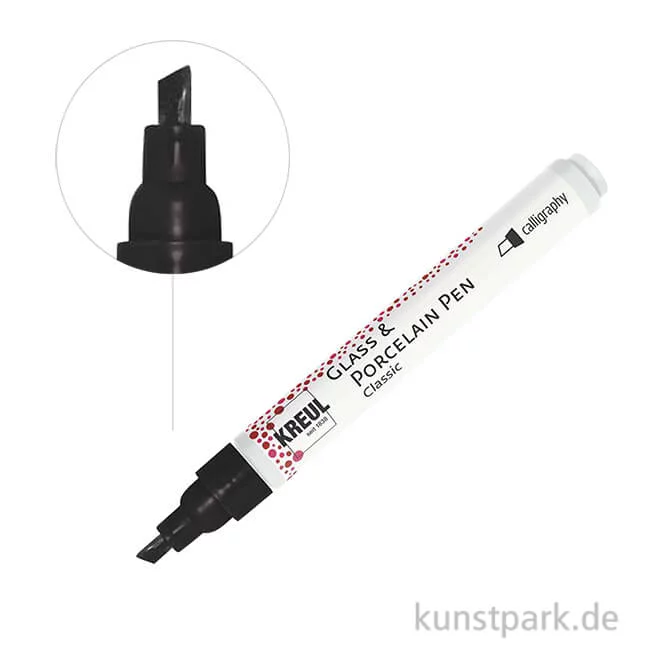 Artikelbild 1 des Artikels “KREUL Glass & Porcelain Pen - Calligraphy Schwarz“