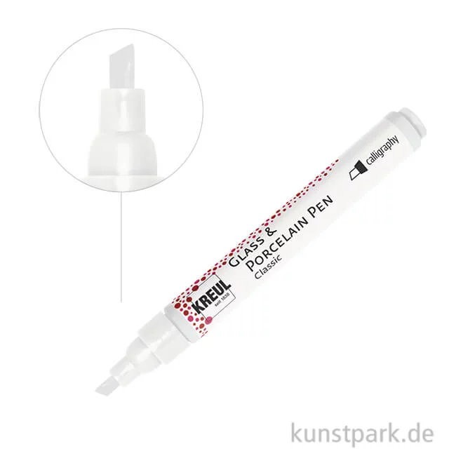 Artikelbild 1 des Artikels “KREUL Glass & Porcelain Pen - Calligraphy Weiß“