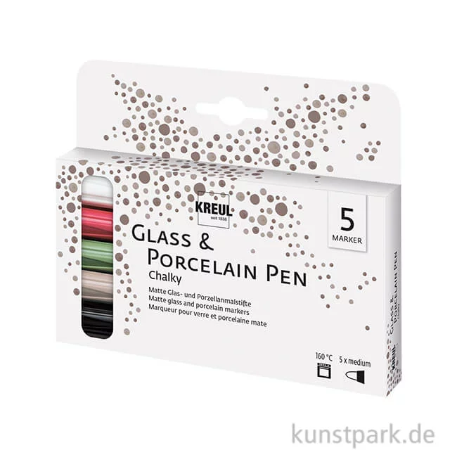 Artikelbild 1 des Artikels “KREUL Glass & Porcelain Pen - Chalky 5er Set “