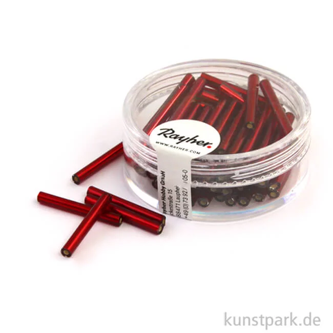Artikelbild 1 des Artikels “Glasstifte mit Silbereinzug, 12g Rot - 20 mm“