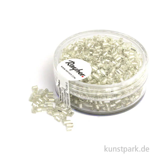 Artikelbild 1 des Artikels “Glasstifte mit Silbereinzug Silber - 2x2 mm, 16g Dose “