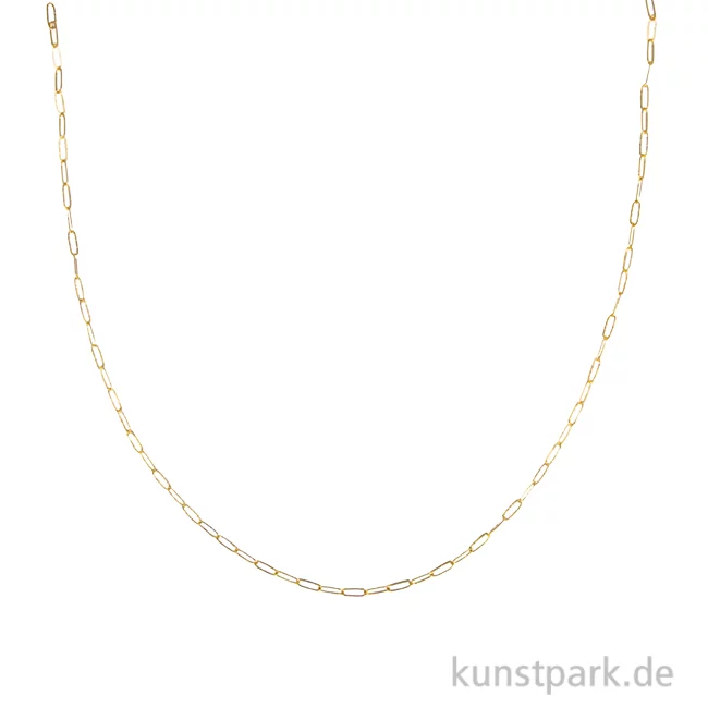 Artikelbild 1 des Artikels “Gliederkette Paperclip geprägt, Gold, 1,2 x 5,4 x 15 mm, Länge 80 cm “