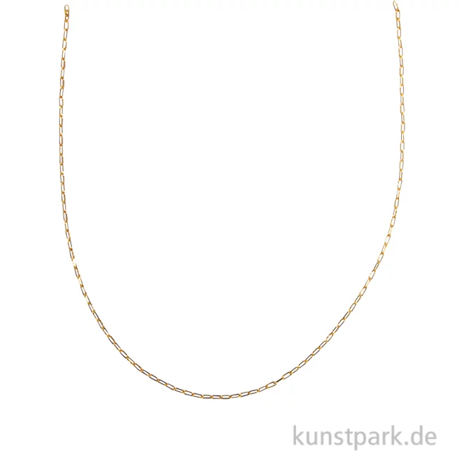 Artikelbild 1 des Artikels “Gliederkette Paperclip, Gold, 0,8 x 3 x 7 mm, Länge 80 cm “