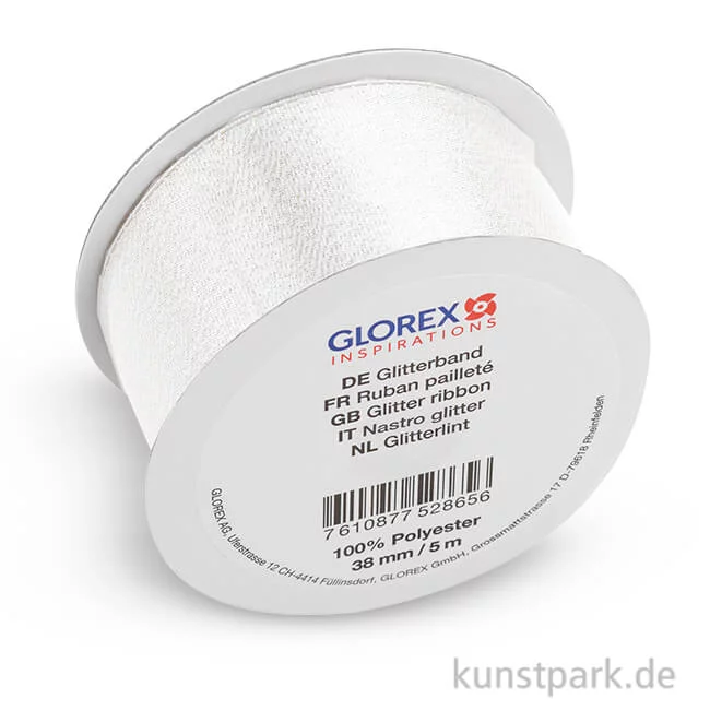 Artikelbild 1 des Artikels “Glitterband silber, 5m 38 mm“