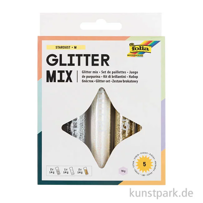 Artikelbild 1 des Artikels “Glitterpulver, 5x14g Tuben - metallic “