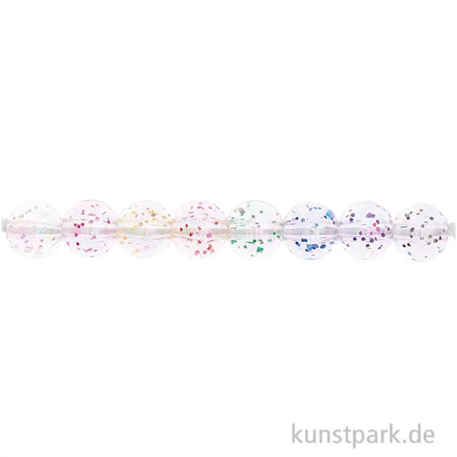 Artikelbild 1 des Artikels “Glitzer Perlen, Regenbogen, Holographisch, 8 mm, 40 Stück “