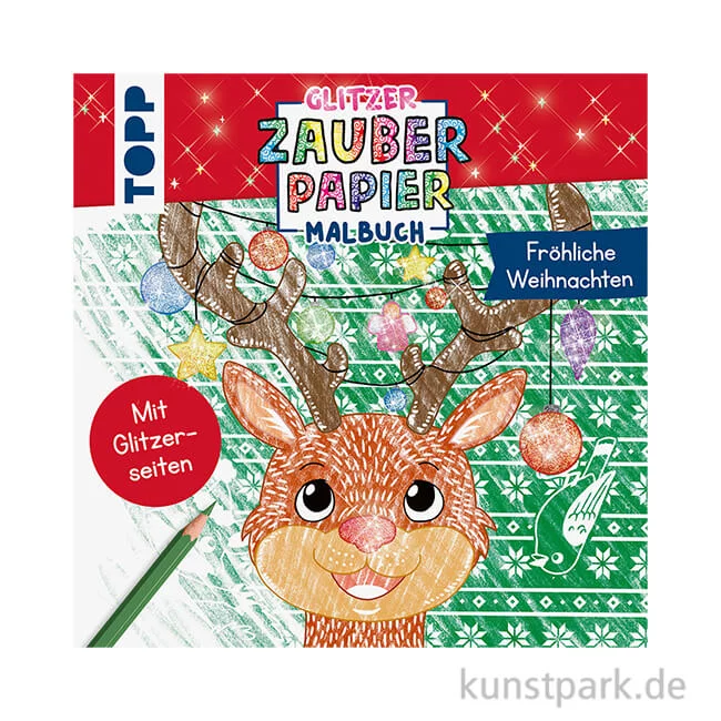 Artikelbild 1 des Artikels “Glitzer Zauberpapier Malbuch - Fröhliche Weihnachten, Topp Verlag “