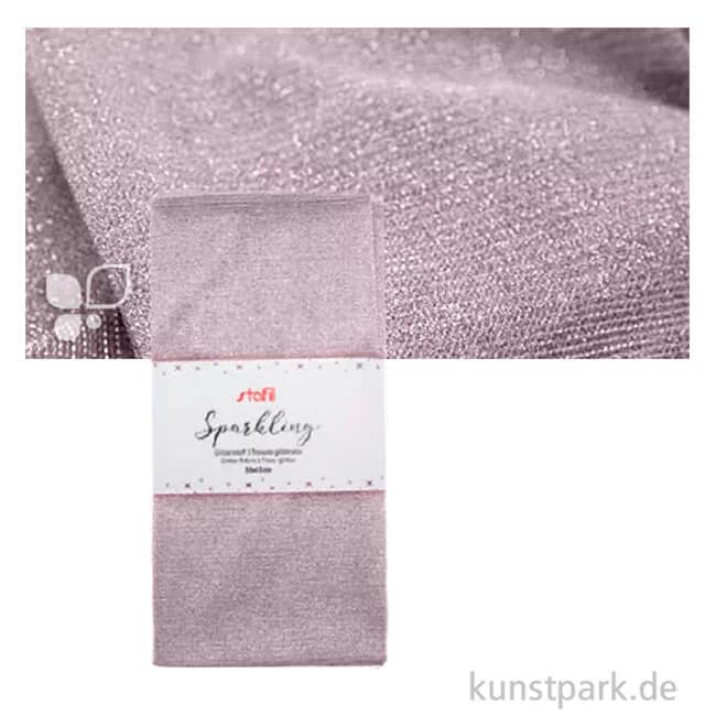 Artikelbild 1 des Artikels “Glitzerstoff Zuschnitt - 50 x 65 cm Farbe | Rosa“